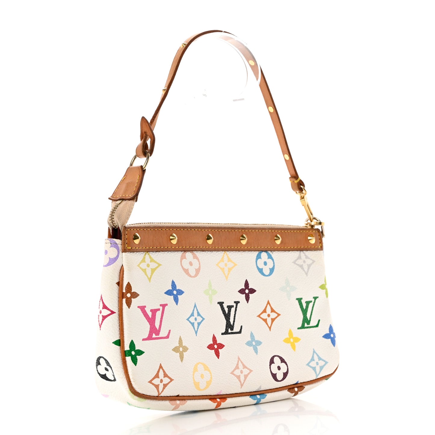Monogram Multicolor Pochette Accessories White