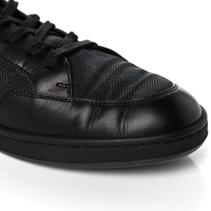 Louis Vuitton Calfskin Nylon Damier Offshore Sneakers 8 Black 10 of 13