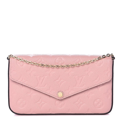 Louis Vuitton Empreinte Pochette Felicie Chain Wallet Rose Poudre 1 of 12