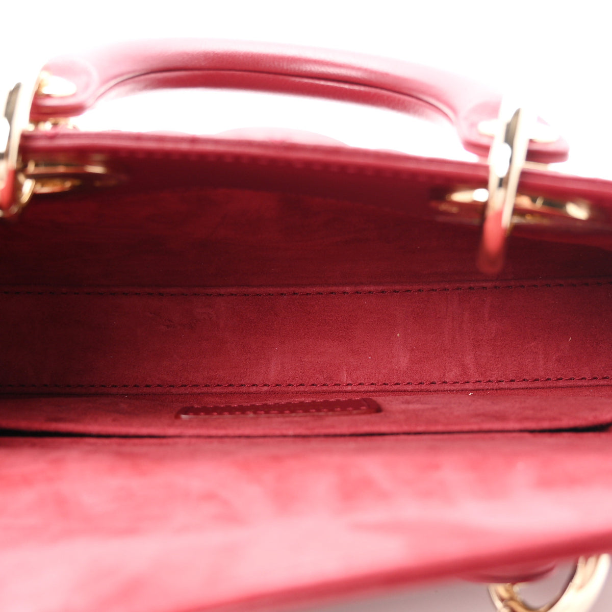 Lambskin Cannage Small Lady D-Joy Bordeaux