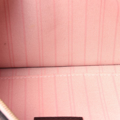 Louis Vuitton Damier Ebene Neverfull MM GM Pochette Rose Ballerine 5 of 11