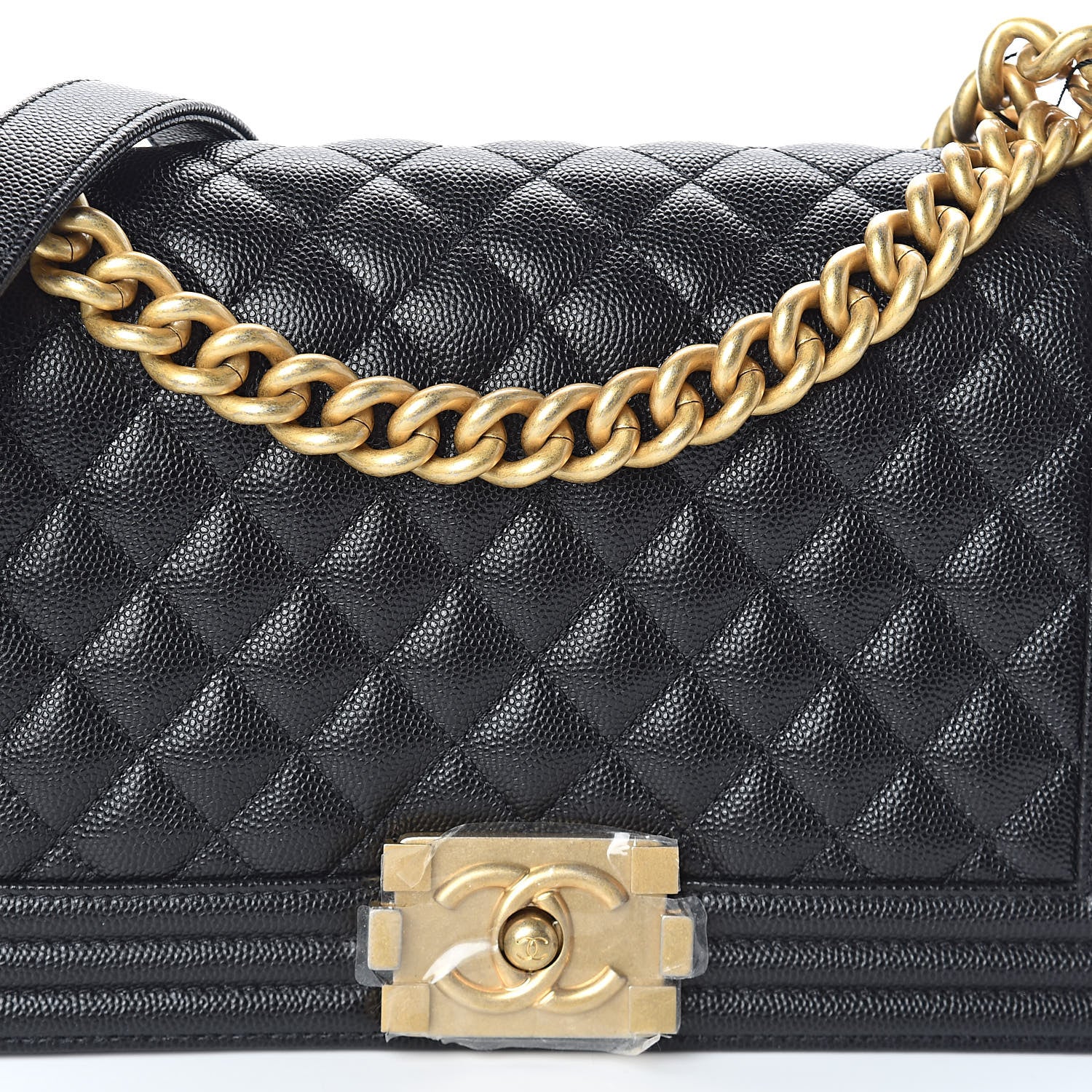 Chanel Caviar Quilted Medium Boy Flap Black 8 of 10