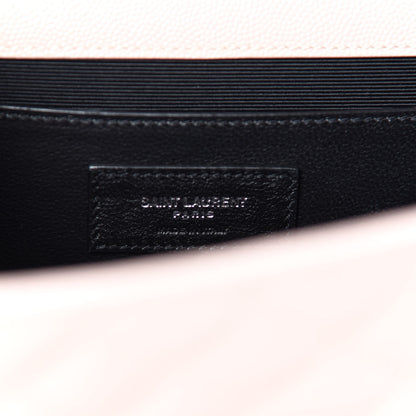 Saint Laurent Grain De Poudre Textured Mixed Matelasse Medium Triquilt Monogram Satchel Marble Pink 8 of 10
