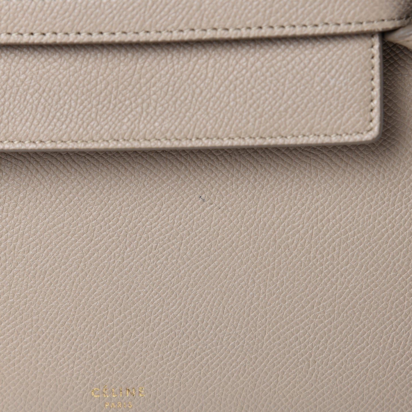 Grained Calfskin Micro Belt Bag Light Taupe