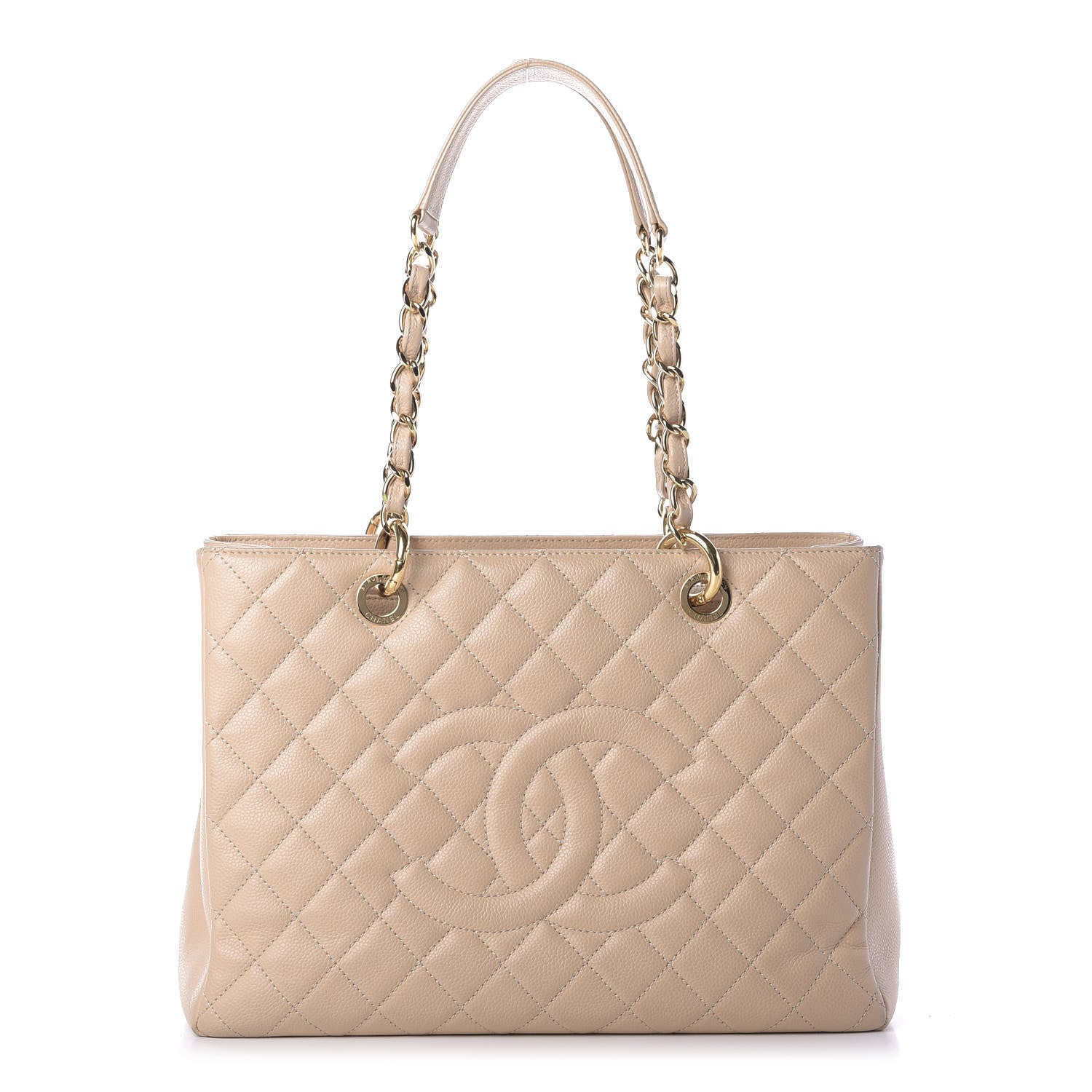 Chanel Caviar Quilted Grand Shopping Tote GST Beige Clair 1 of 9