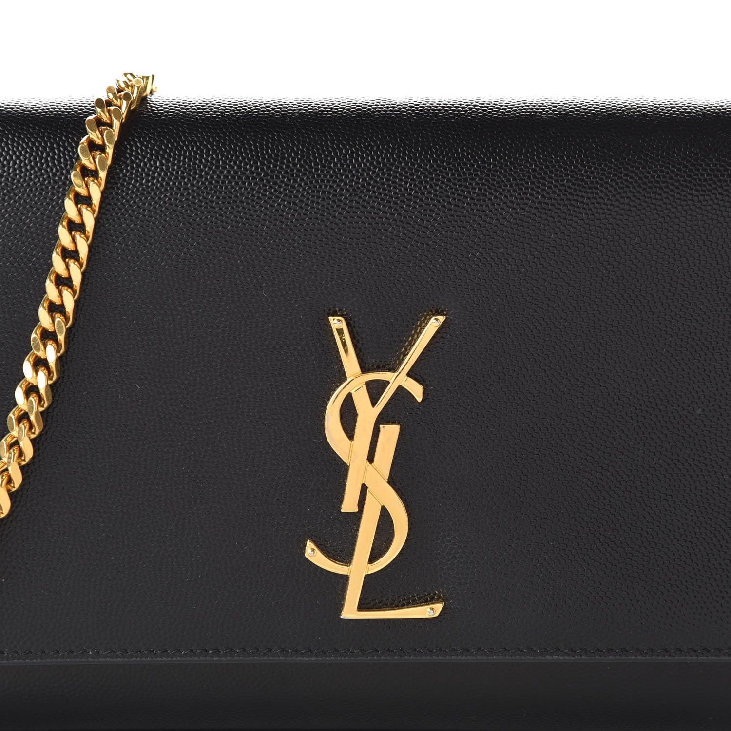 Saint Laurent Grain De Poudre Medium Classic Monogram Kate Satchel Black 9 of 9