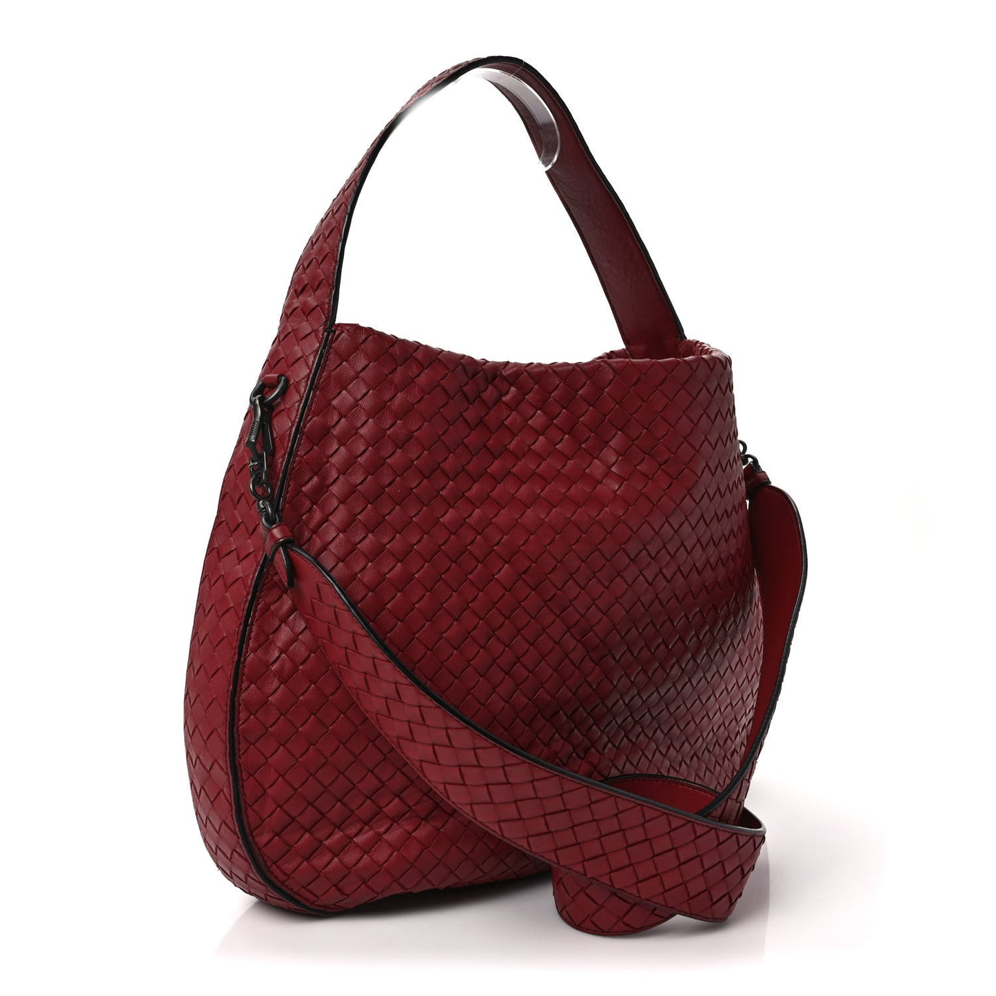 Nappa Intrecciato Large City Hobo Eclipse