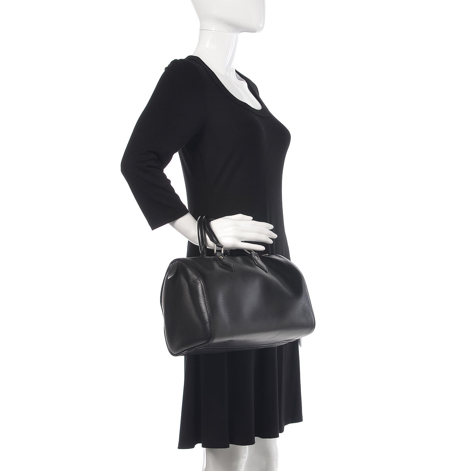 Louis Vuitton Epi Speedy 25 Black 2 of 11