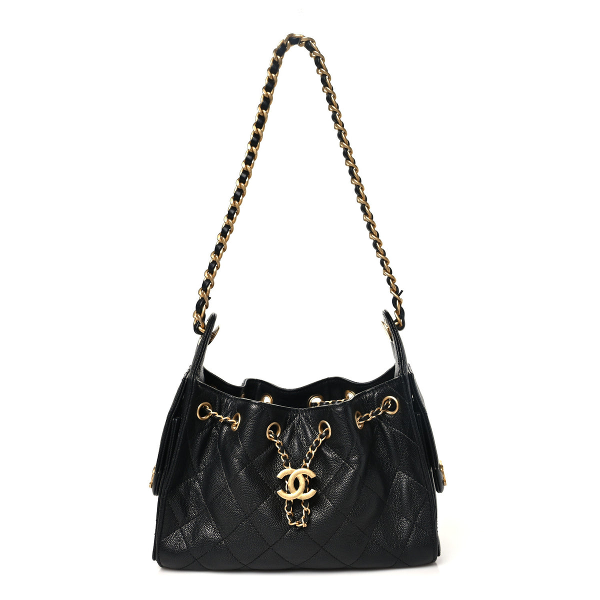 Chanel Caviar Quilted Mini Chanel 25 Handbag Black 1 of 10