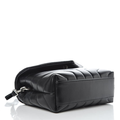 Saint Laurent Calfskin Y Quilted Monogram Toy Loulou Crossbody Bag Black 4 of 10