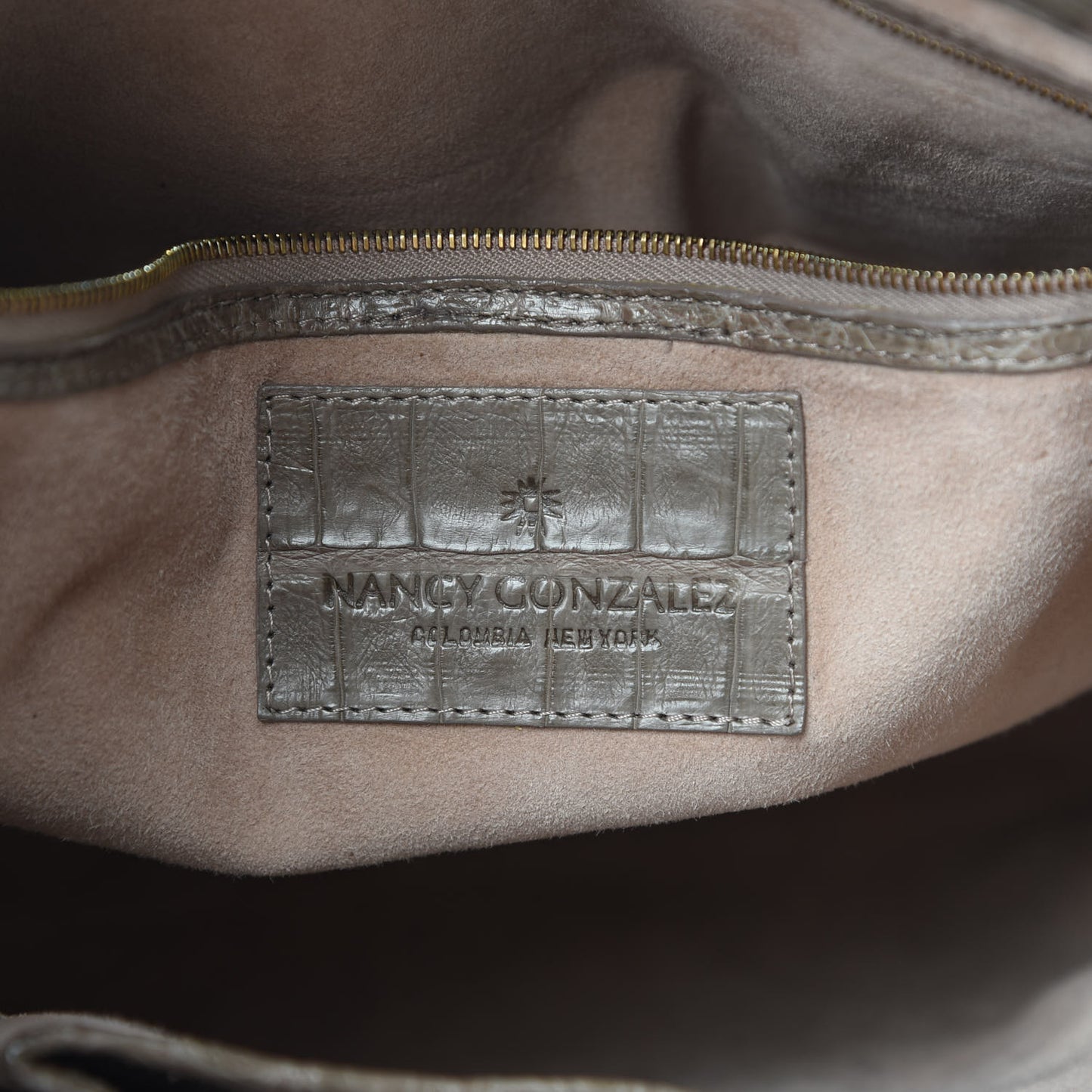 Crocodile Shoulder Bag Taupe