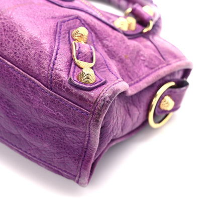 Balenciaga Agneau Giant 12 Gold Hardware Mini City Ultraviolet 9 of 9