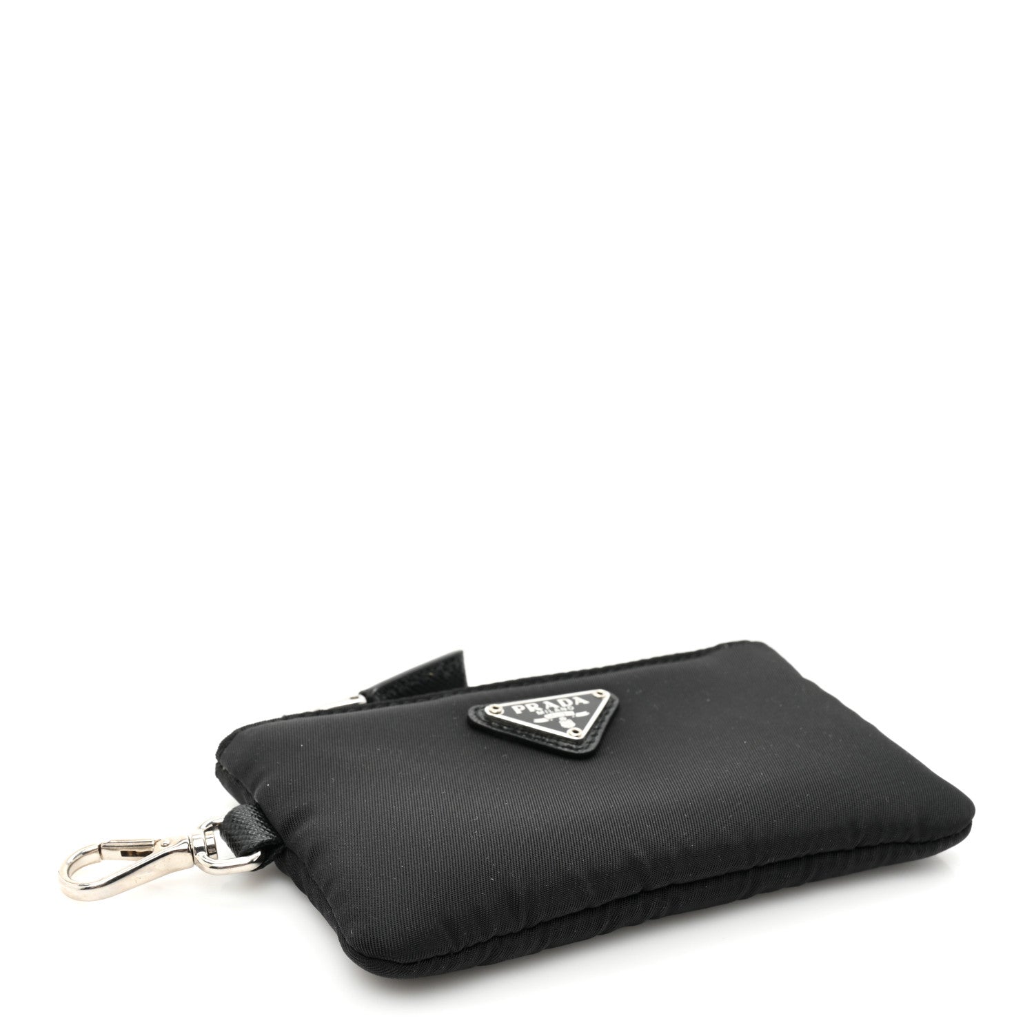 Prada Tessuto Nylon Key Pouch Black 4 of 8