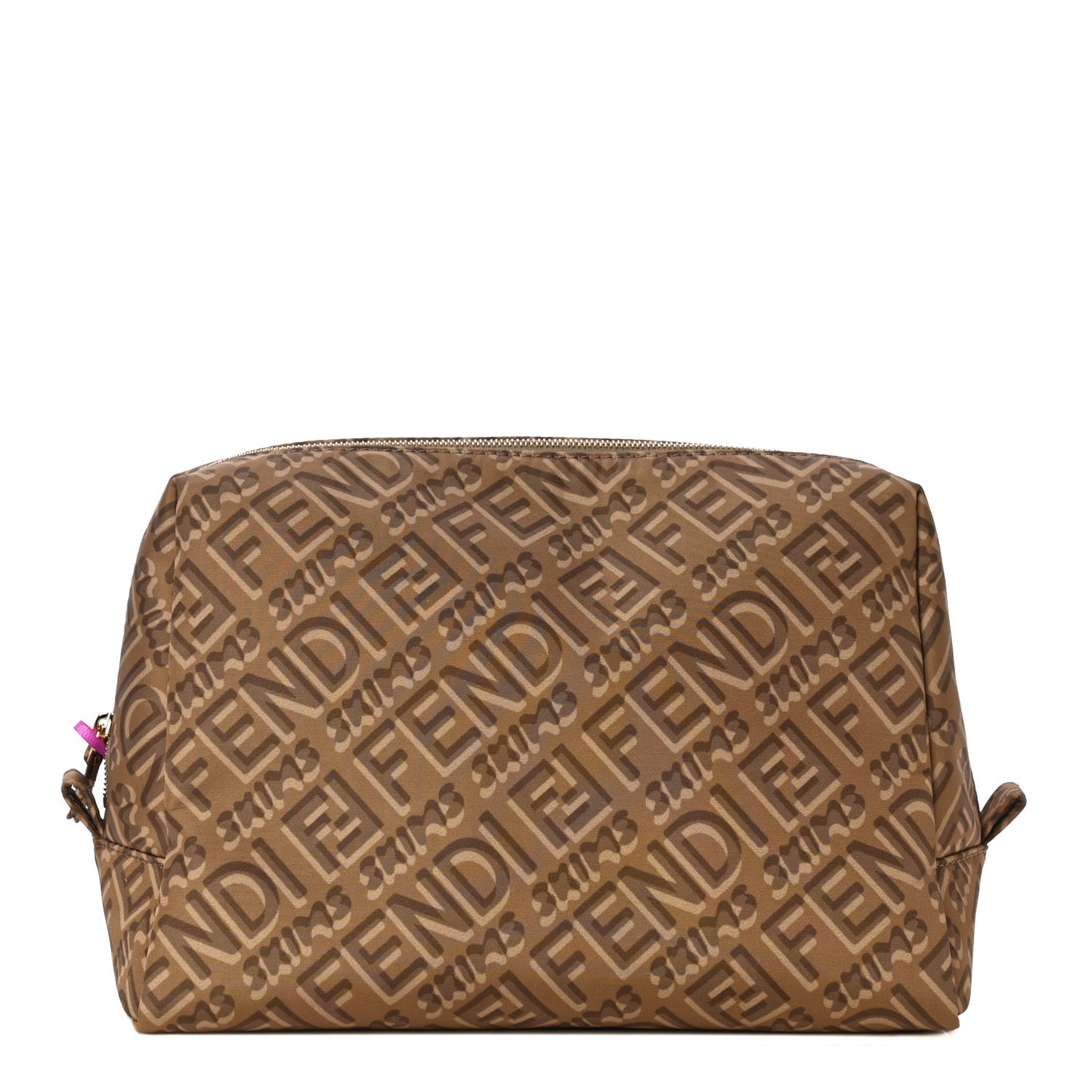 X SKIMS Nylon Medium Trapezoid Beauty Pouch Sand
