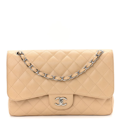 Chanel Caviar Quilted Jumbo Double Flap Beige Clair 1 of 10