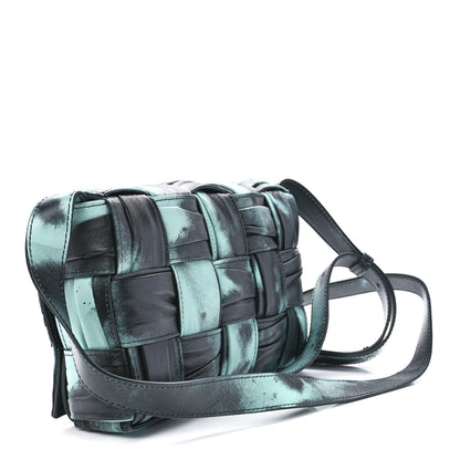 Bottega Veneta Foulard Tie Dye Maxi Intrecciato Padded Cassette Crossbody Bag Celadon Inkwell 3 of 12