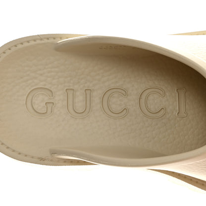 Gucci Rubber GG Monogram Perforated Elea Platform 55mm Lug Sole Sandals 37 Mystic White 7 of 9