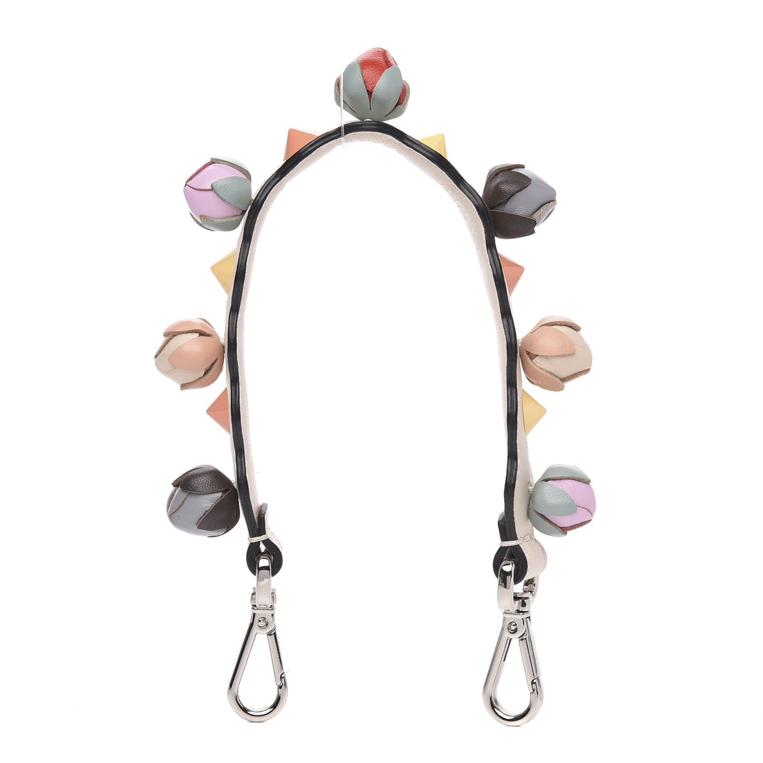 Fendi Calfskin Rosebud Studded Mini Strap You Camelia Multicolor 1 of 6