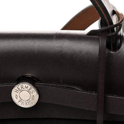 Hermes Toile Vache Hunter Herbag Zip 31 PM Black Ebene 7 of 8