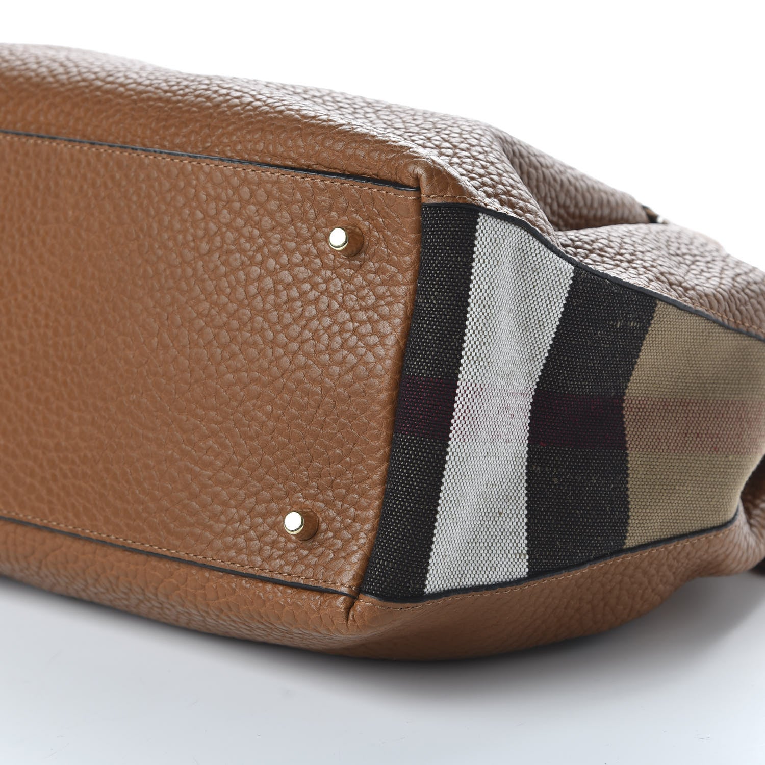 Burberry Grainy Calfskin House Check Medium Maidstone Camel 7 of 9