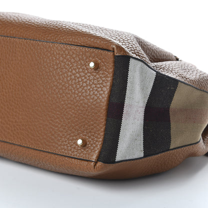 Burberry Grainy Calfskin House Check Medium Maidstone Camel 7 of 9
