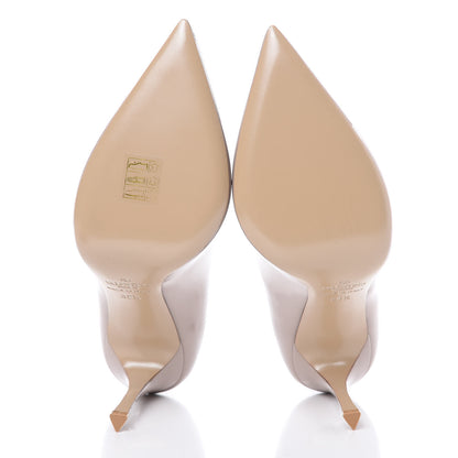 Valentino Garavani Patent Rockstud New Plain 100mm Pumps 36.5 Poudre 5 of 8