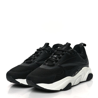 Christian Dior Technical Mesh Calfskin Mens B22 Sneakers 44 Black 3 of 8