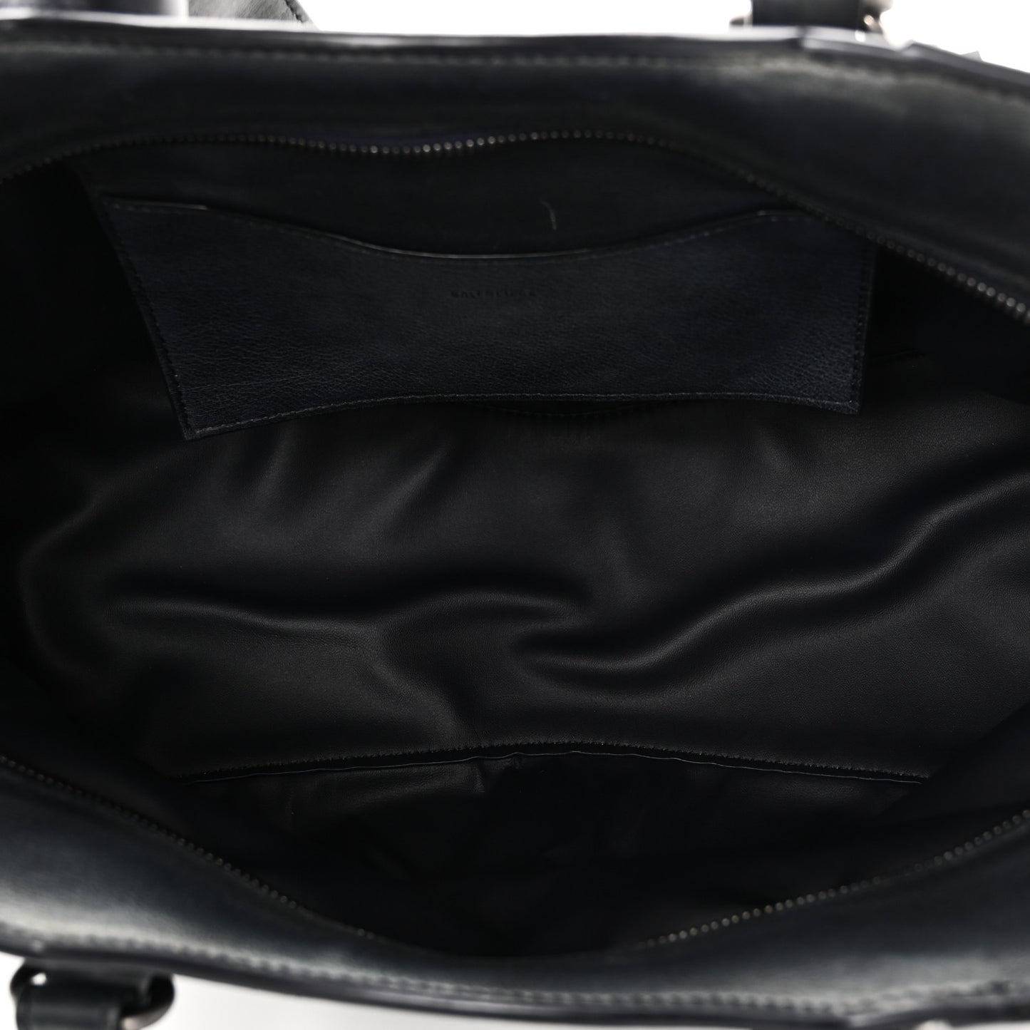 Used Calfskin Silver Hardware Neo Classic City Navy