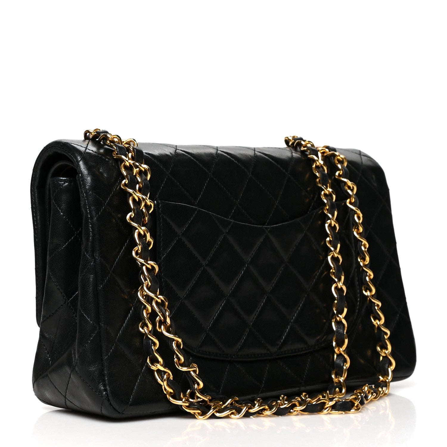 Chanel Lambskin Quilted Medium Double Flap Black 3 of 10