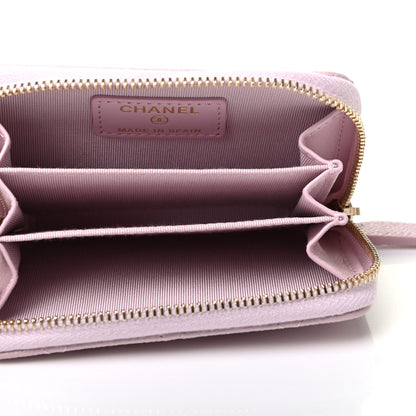 Chanel Caviar Quilted Zip Coin Purse Light Pink 5 of 8