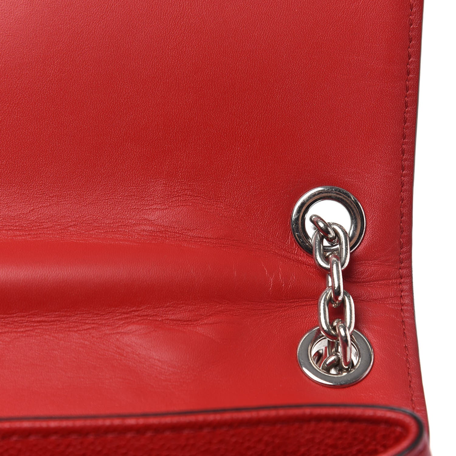 Louis Vuitton Monogram Cuir Plume Ecume Very Chain Bag Rubis Red 12 of 13