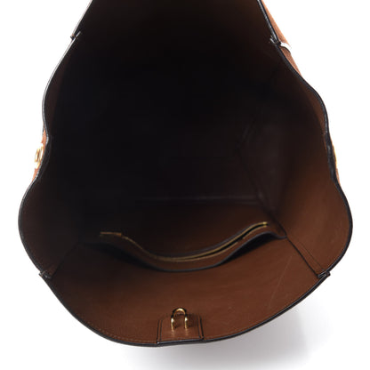 Celine Suede Calfskin Sangle Bucket Bag Chestnut 6 of 10
