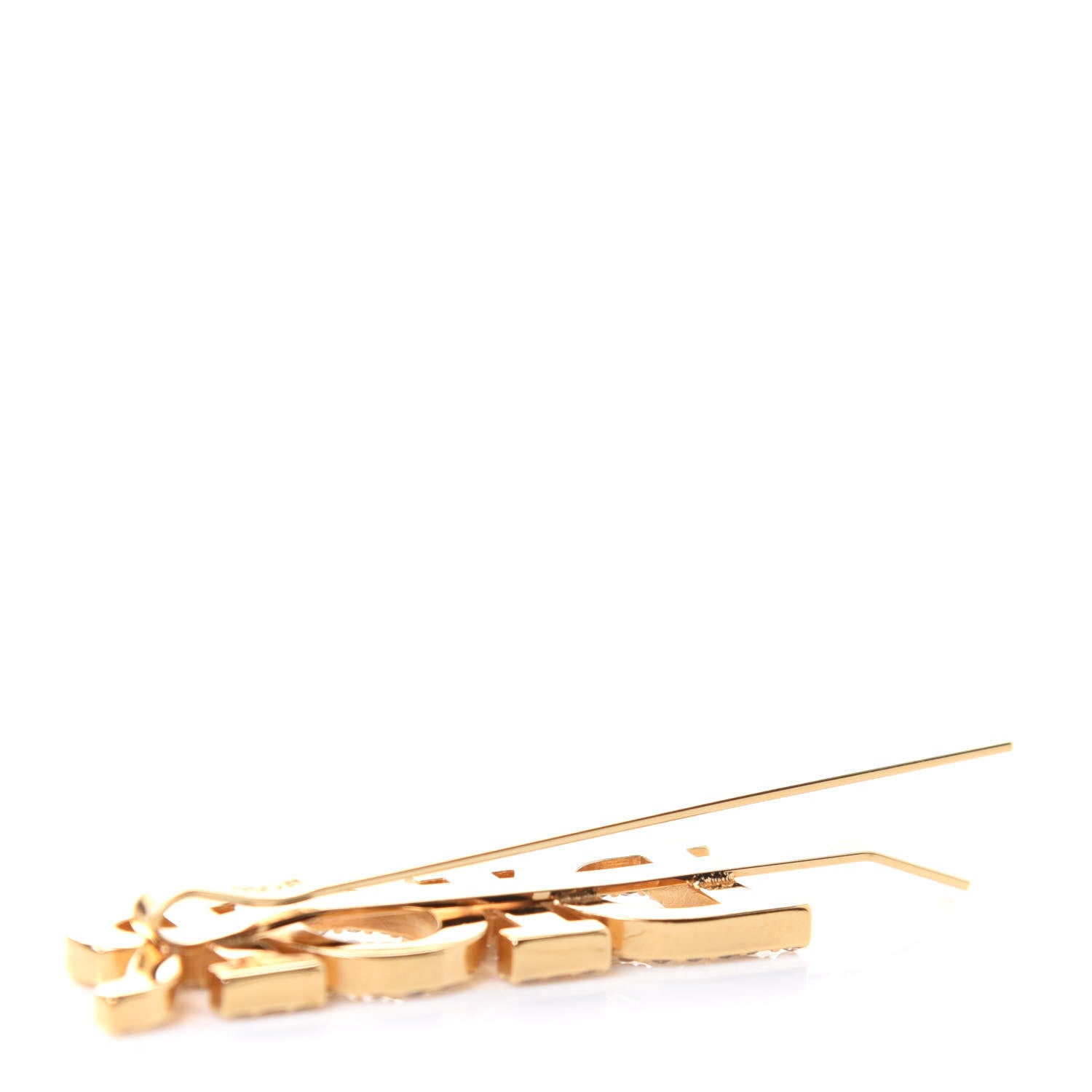 Christian Dior Metal Crystal Dior(r)evolution Barrette Gold 5 of 6