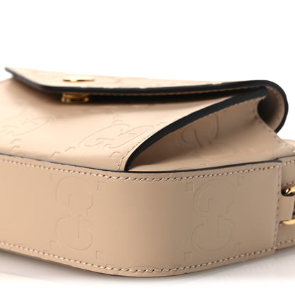 Gucci Calfskin GG Super Mini Debossed Chain Wallet Light Beige 10 of 10