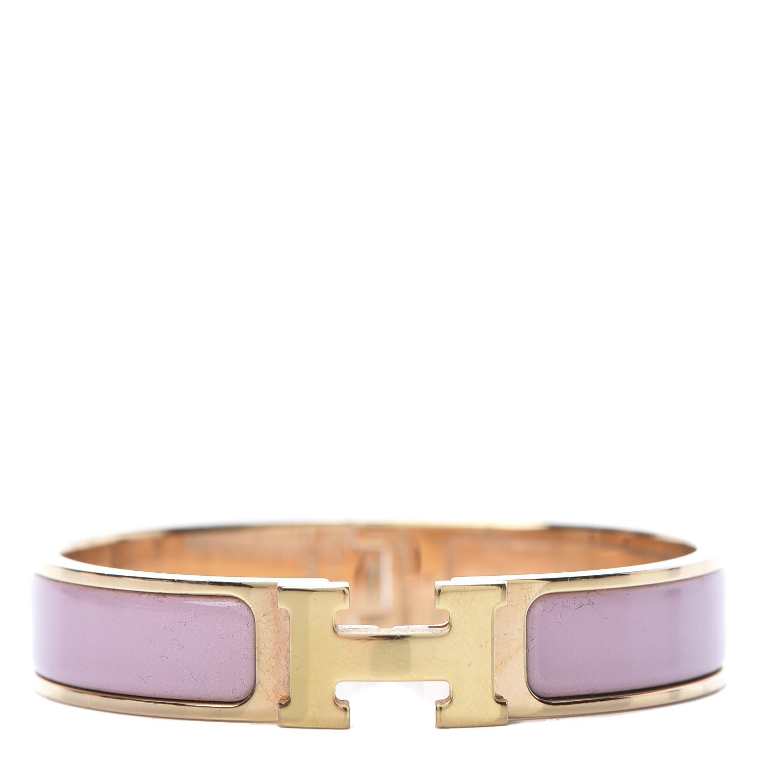 Hermes Enamel Narrow Clic Clac H Bracelet PM Rose Nacarat 1 of 6