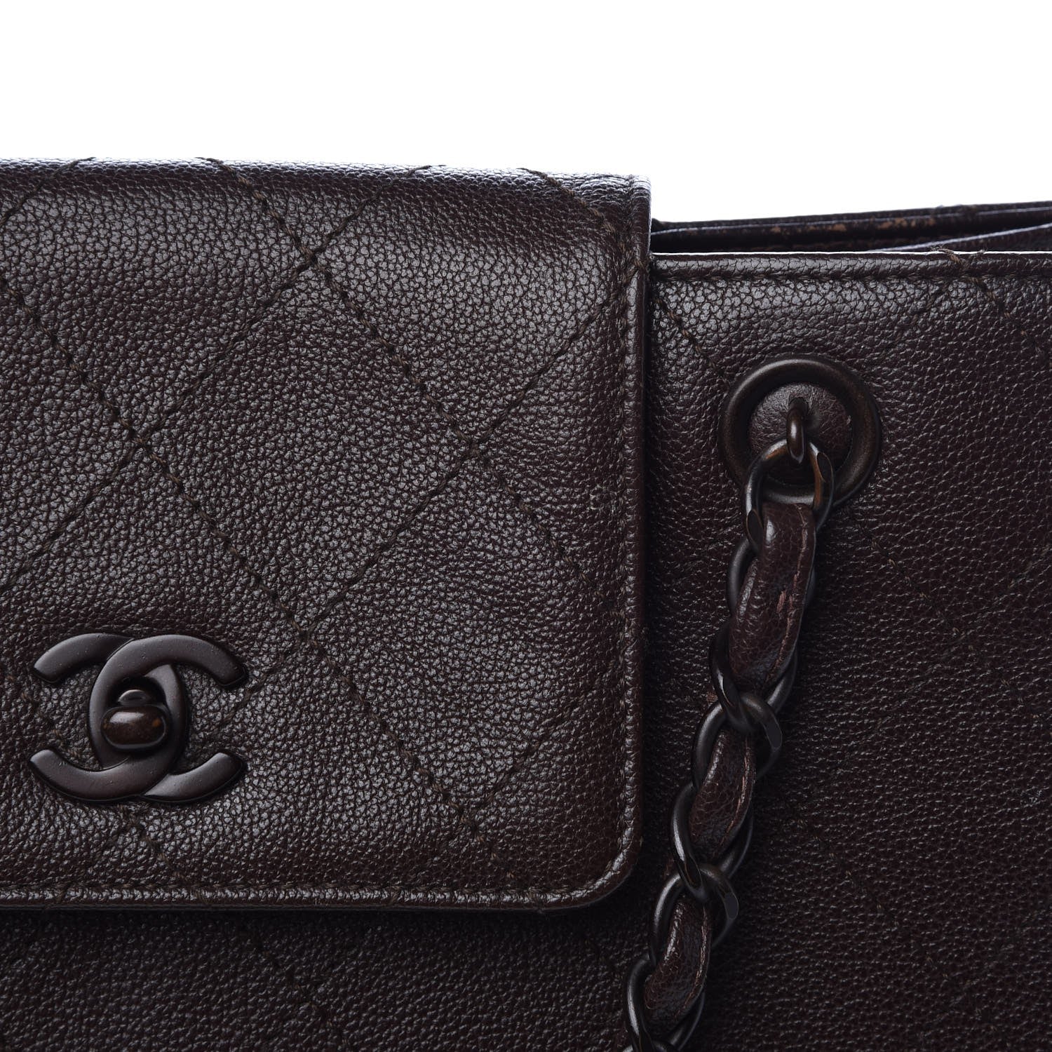 Chanel Caviar Quilted Flap Shoulder Bag Brown 16 of 22