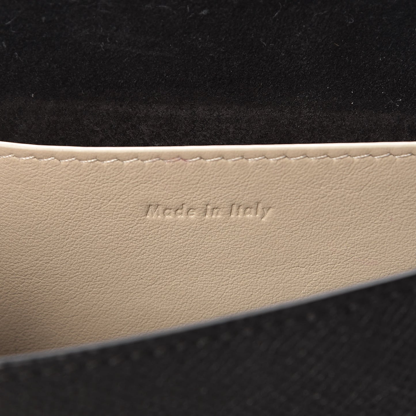 Grained Calfskin Strap Clutch Black