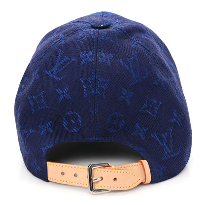 Louis Vuitton Cotton Monogram Essential Cap M Blue 5 of 8