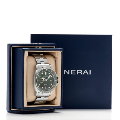 Panerai Stainless Steel 44mm Submersible Quaranta Quattro Automatic Watch Green PAM01287 6 of 6