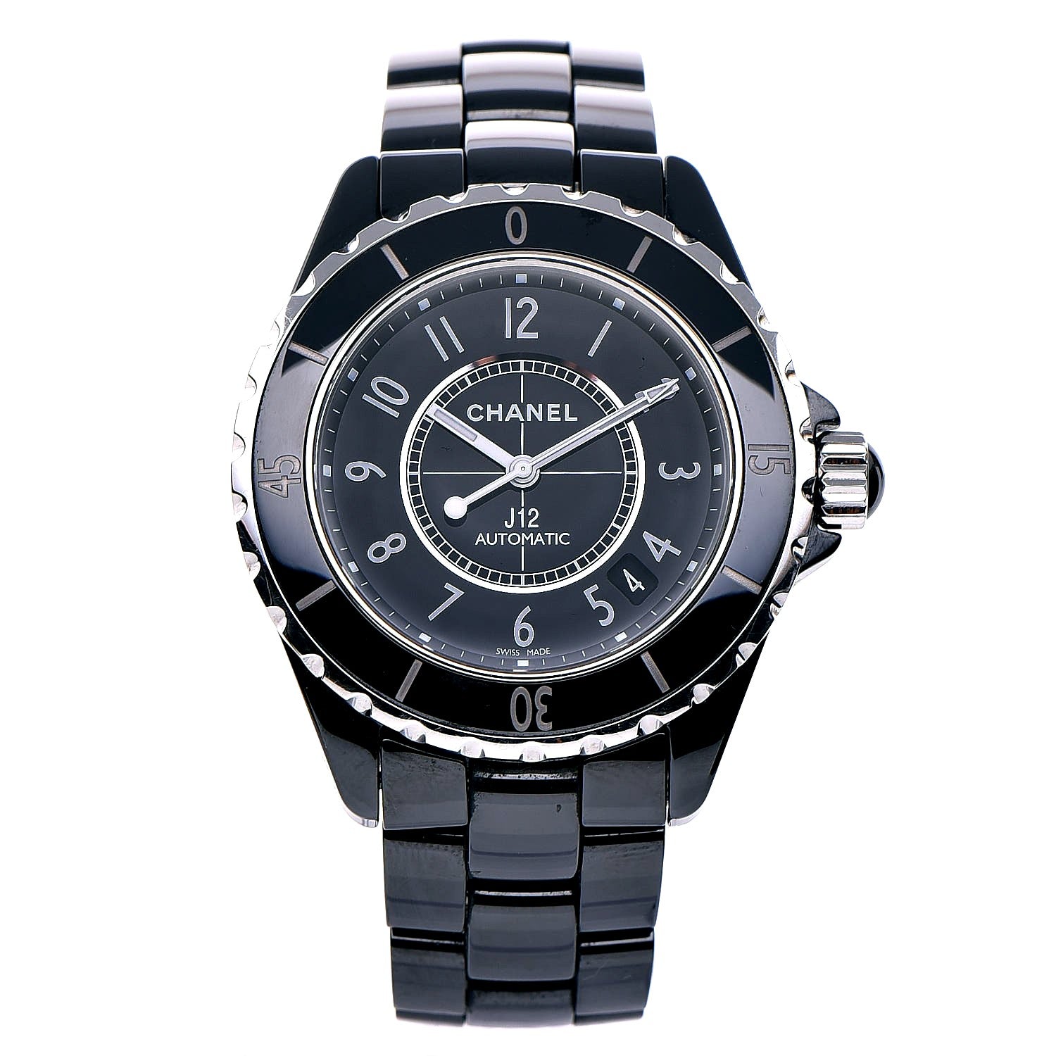 Chanel Stainless Steel Ceramic 38mm J12 Automatic Watch Black 1 of 7