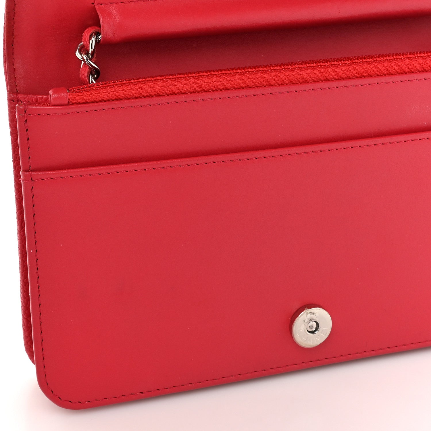 Chanel Caviar Quilted Boy Wallet On Chain WOC Dark Pink 13 of 13