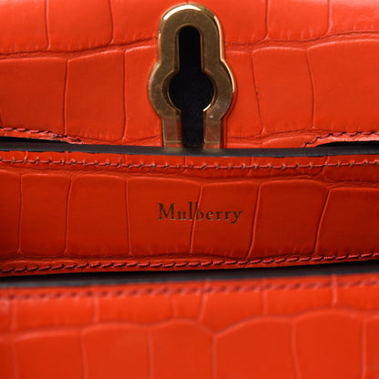 Mulberry Shiny Croc Calfskin Embossed Micro Seaton Hibiscus Red 5 of 8
