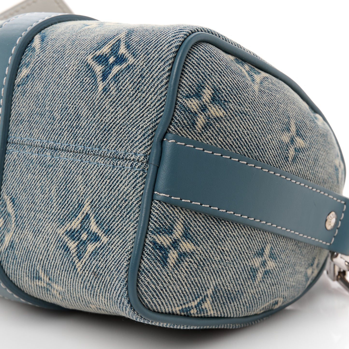 Monogram Washed Denim Keepall Bandouliere 25