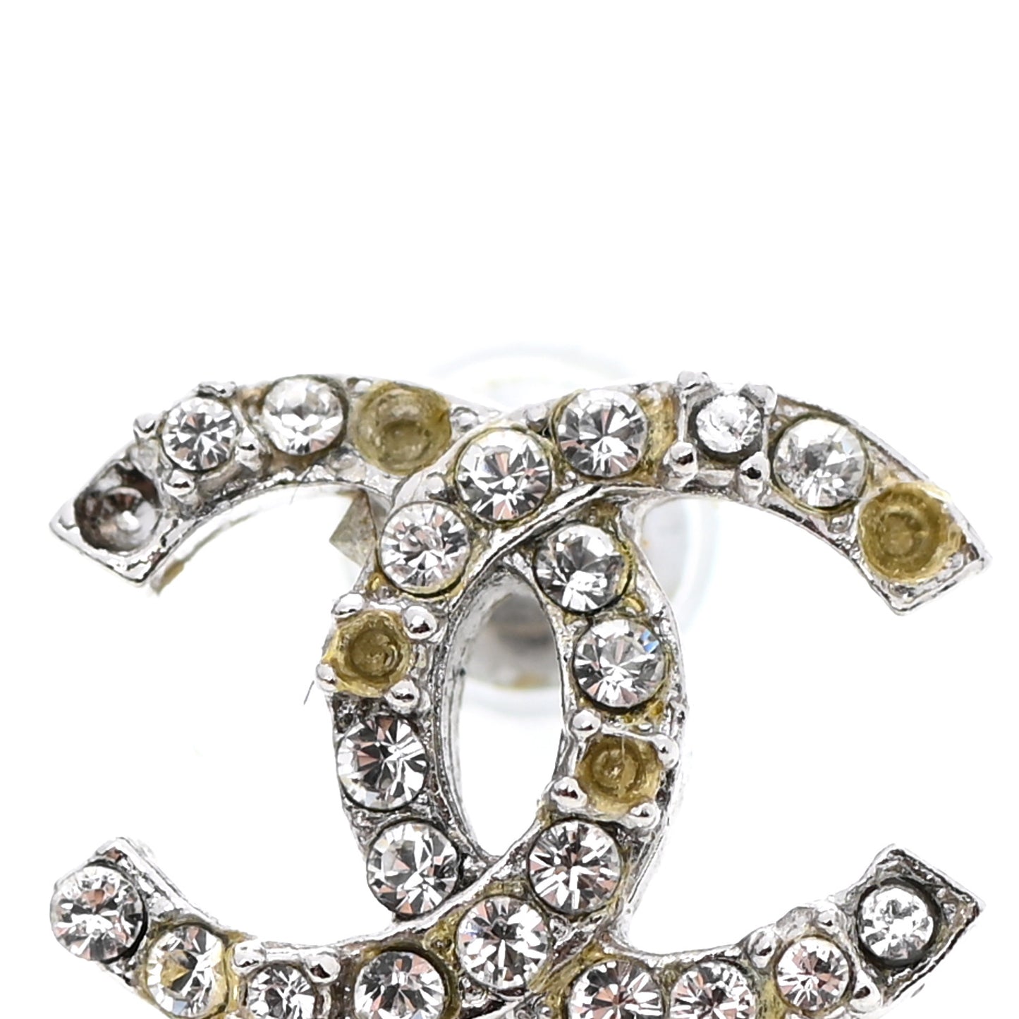 Crystal CC Earrings Silver