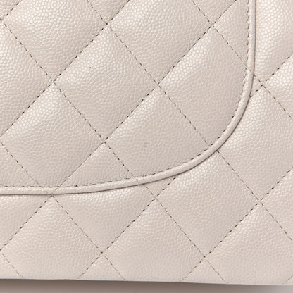 Chanel Caviar Quilted Jumbo Double Flap Ivory 14 of 14
