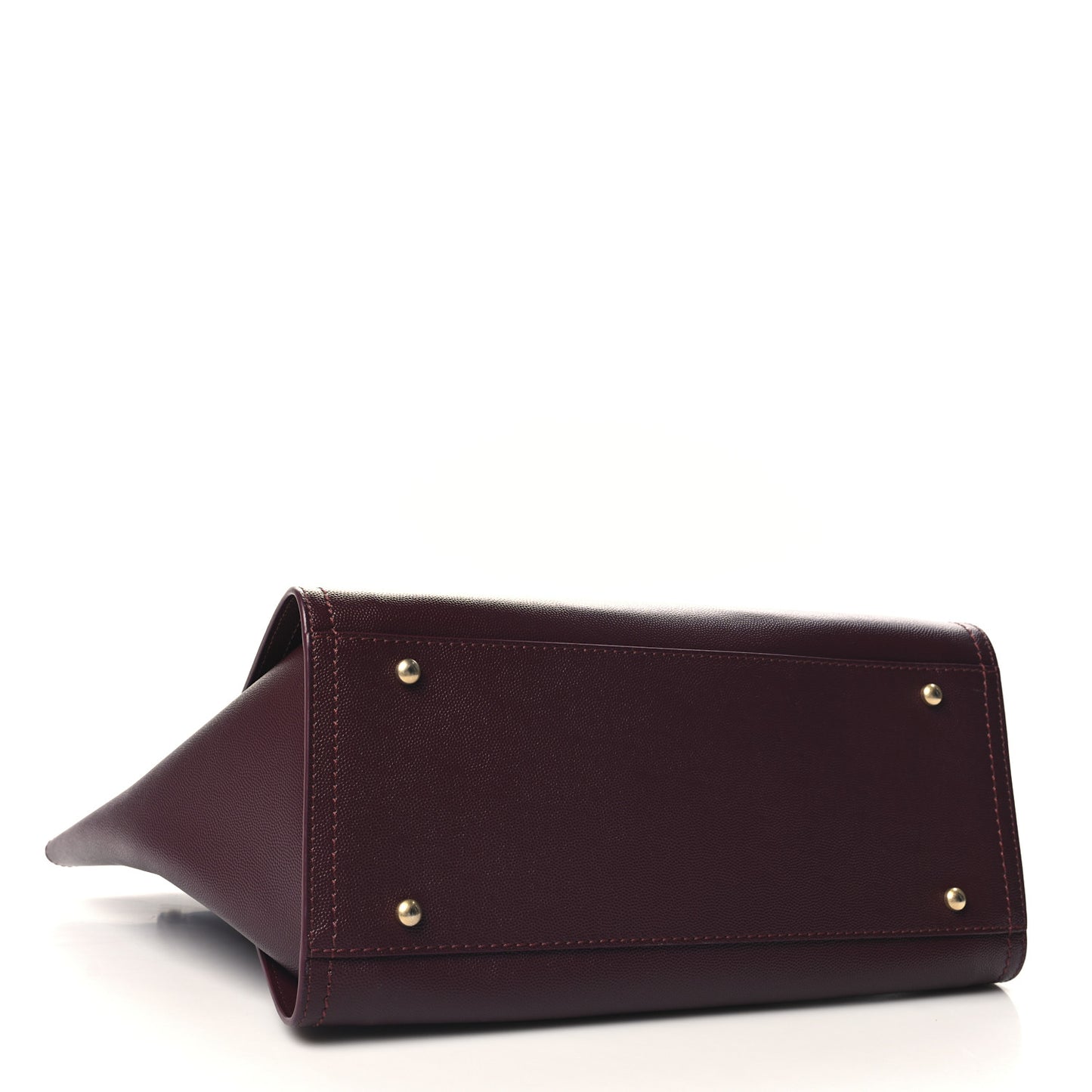 Caviar Small Studded Deauville Tote Burgundy