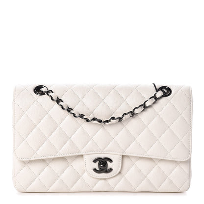 Chanel Grained Calfskin Quilted Medium Double Flap White 1 of 12