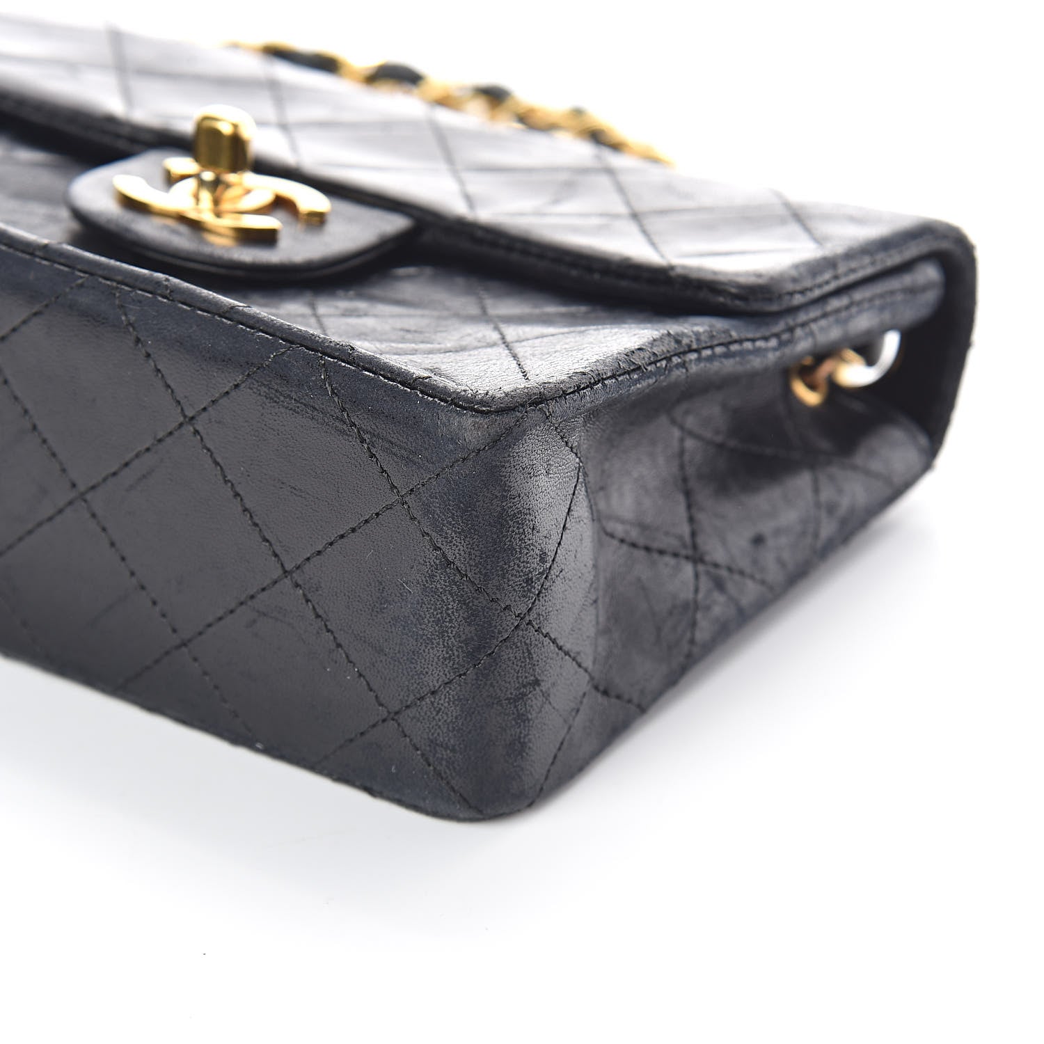 Chanel Lambskin Quilted Mini Square Flap Black 11 of 13