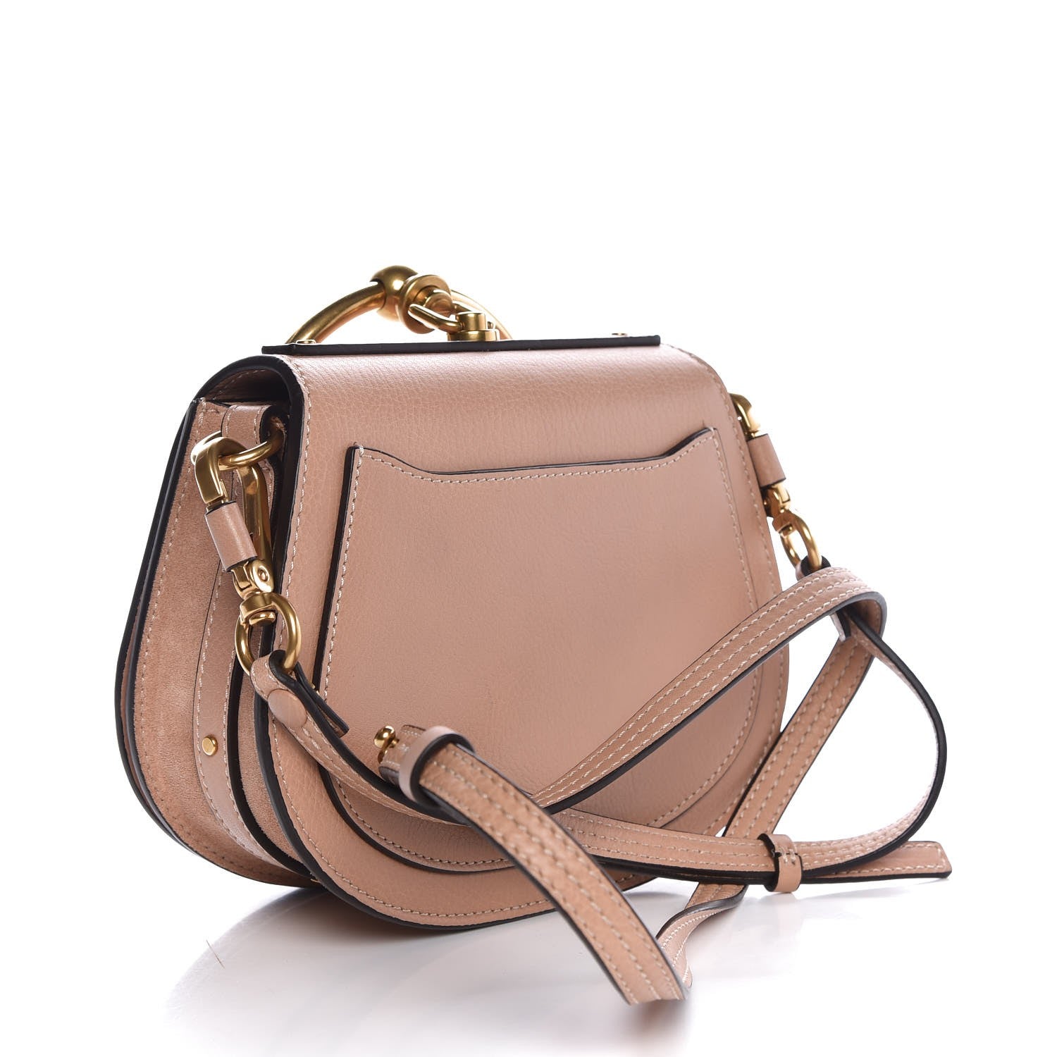 Chloe Calfskin Suede Small Nile Bracelet Bag Biscotti Beige 3 of 7
