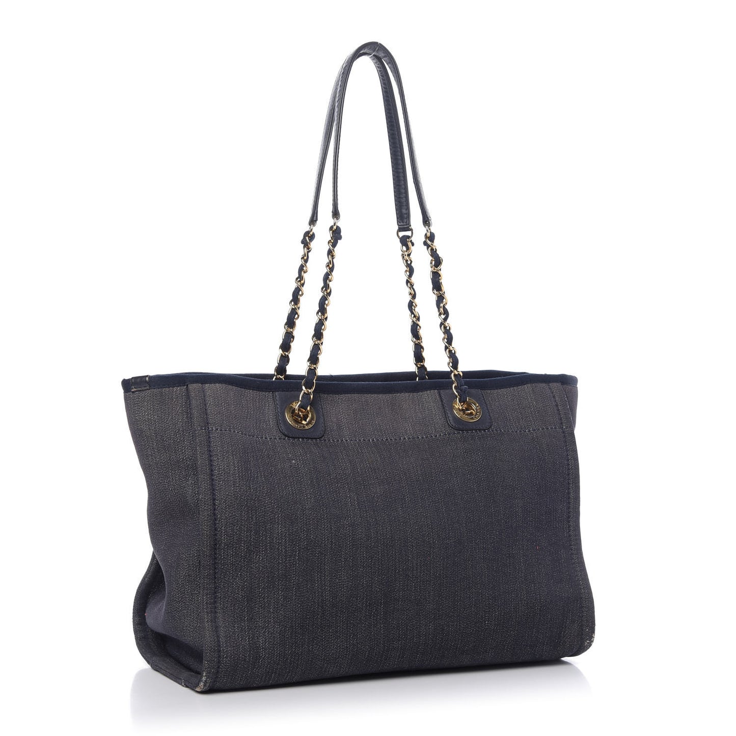 Canvas Small Deauville Tote Dark Blue